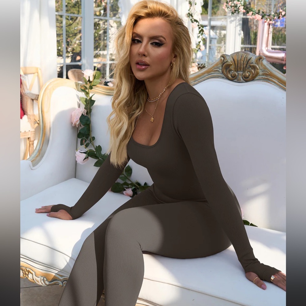 Elegant Brown Jumpsuit